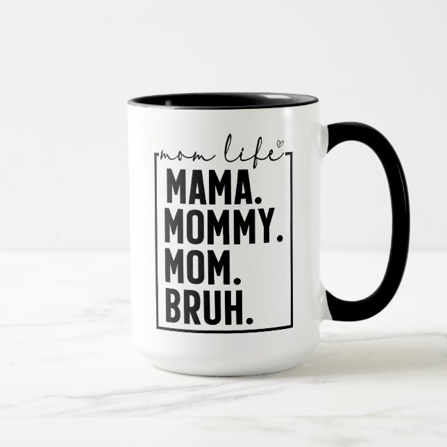 Rolig present till mamma - keramisk svart kaffekop mugg (Höger)