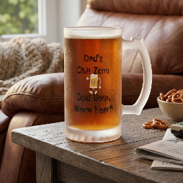 Rolig present till pappa - Pappas chillzon Frostat Ölglas