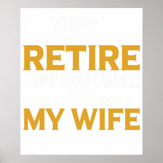 Rolig present till pensionär Jag försökte gå i pen Poster
