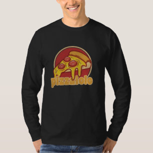 rolig present till pizzabagare pizzaillustration t shirt