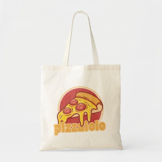 rolig present till pizzaiolo, pizza maker illustra tygkasse (Framsidan)