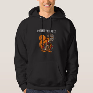 Rolig present till pojkar som älskar ekorrar och b hoodie