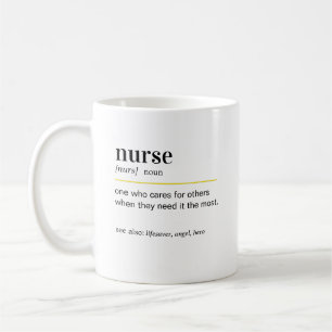 Rolig present till sjuksköterska med definition kaffemugg