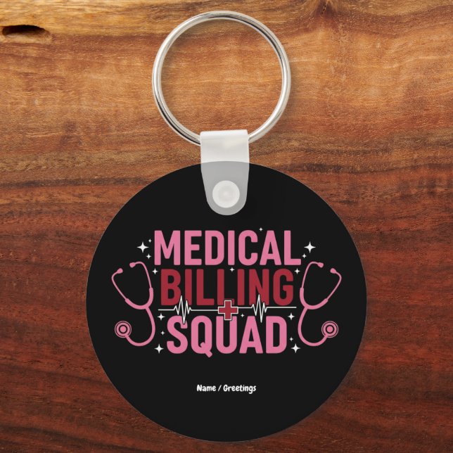 Rolig present till stolt specialist i medicinsk fa nyckelring (Framsida)