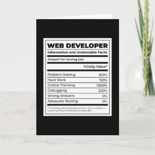 Rolig present till webbutvecklare kort