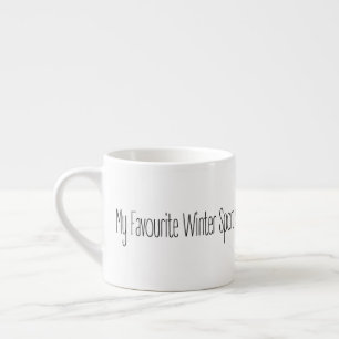 Rolig presentcitat Min favorit vintersportmugg Espressomugg