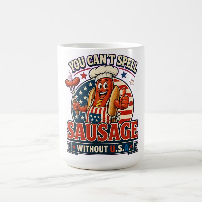 Rolig presentdesign för varmkorvsälskare i USA Kaffemugg (Center)