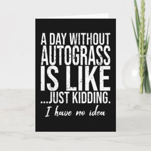 Rolig presentidé för Autograss Kort