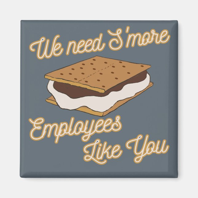 Rolig presentidé för medarbetarskap Smores Magnet (Framsidan)