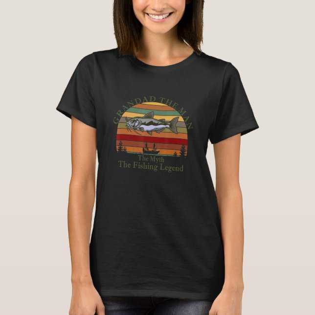 Rolig presentidé Myten Legenden Farfar Och Ca T Shirt (Framsida)