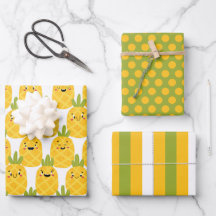 Rolig presentpapper med ananas