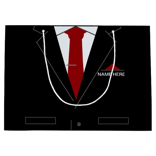 Rolig presentpåse med anpassat namn och affärskost (Framsidan)