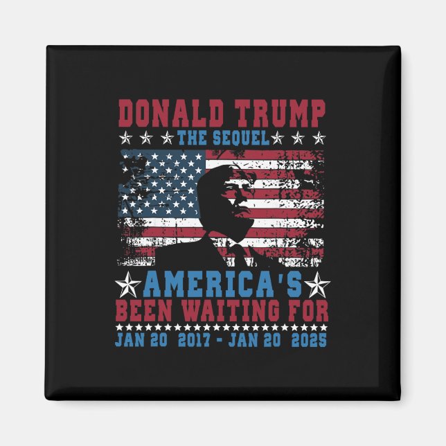 Rolig President Donald Trump Invigning Dag 2025 Magnet (Framsidan)