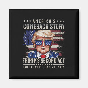 Rolig President Donald Trump Invigningsdag 2025 Magnet