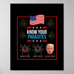 Rolig President Donald Trump Parasit Sinnessjuk T Poster