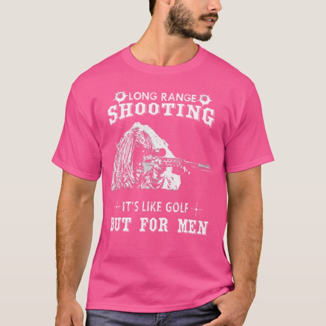 Rolig prickskytt långdistansskjutning t shirt (Framsida)