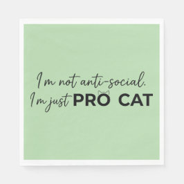 Rolig Pro Katt Anti-Social Introvert Pappersservett
