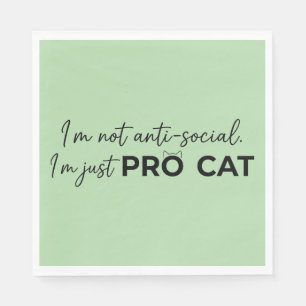 Rolig Pro Katt Anti-Social Introvert Pappersservett