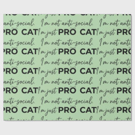 Rolig Pro Katt Anti-Social Introvert Presentpapper