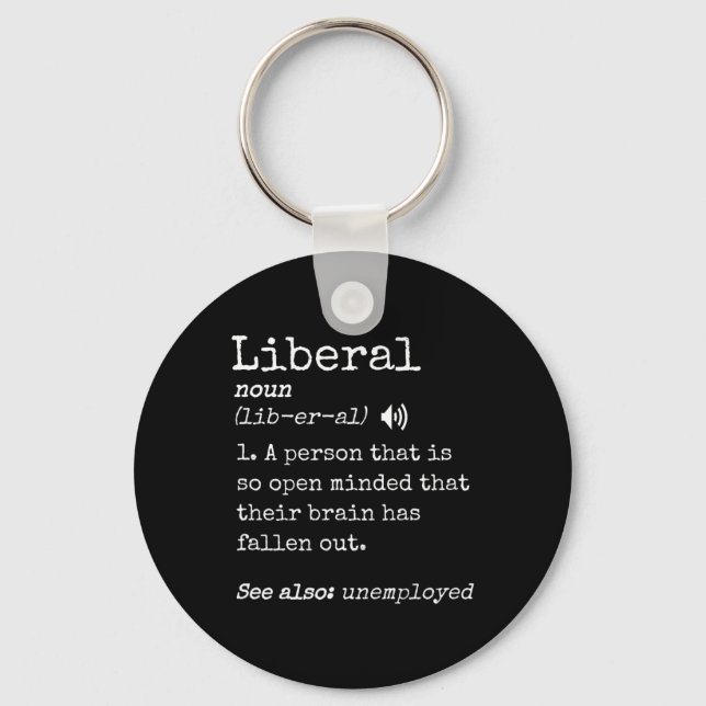 Rolig Pro Konservativ Meme Anti Liberal Definition Nyckelring (Framsida)