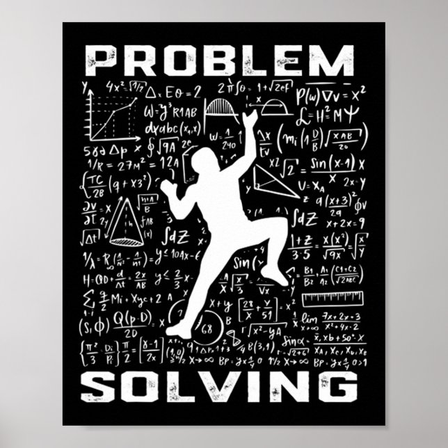 Rolig problemlösande klättrare Klippklättring Boul Poster (Framsidan)