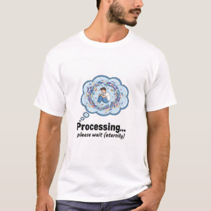 Rolig Processningsladdningsskärm Geek Humor T-Shir T Shirt