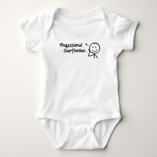 rolig Professionell Övertänkare T Shirt (Framsida)