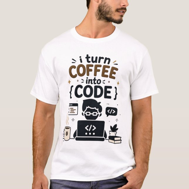 Rolig programmerar design t shirt (Framsida)
