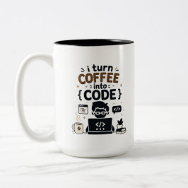 Rolig programmerar design Två-Tonad mugg