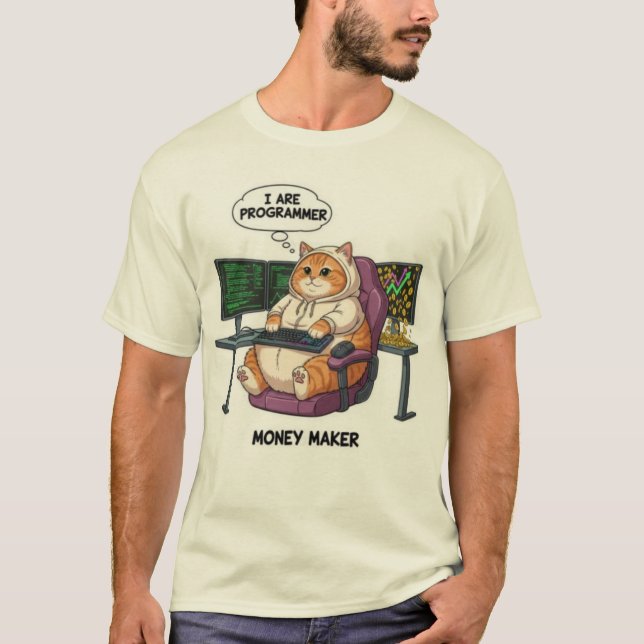 Rolig programmerare grammatik misslyckas kodning t shirt (Framsida)