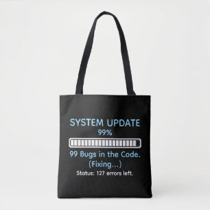 Rolig programmerare kodar tygkasse