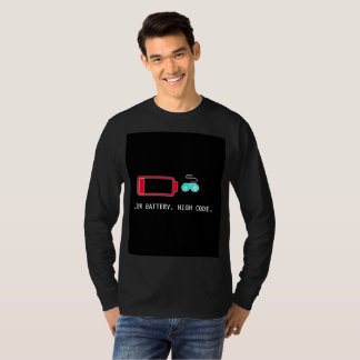 Rolig Programmerare Låg Batterinivå Hög Kod Långär T Shirt