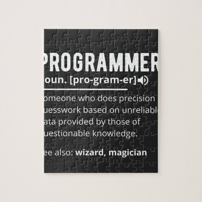 Rolig Programmerarkod Utvecklare Betydelse Definit Pussel (Vertikal)
