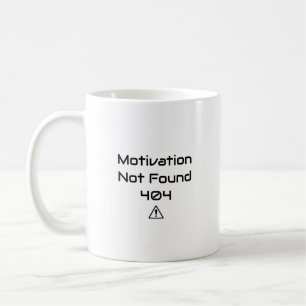 Rolig programmerarmugg - 404 Motivation Not Found Kaffemugg