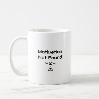Rolig programmerarmugg - 404 Motivation Not Found Kaffemugg