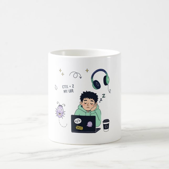 Rolig programmeringsmugg – Ctrl + Z  Kaffemugg (Center)
