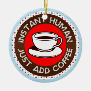Rolig prydnad för kaffeordstävjul julgransprydnad keramik