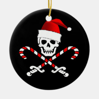 Rolig prydnad för piratflaggaSanta jul Julgransprydnad Keramik
