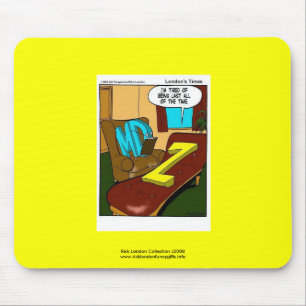 Rolig psykiatri-serieteckning på kvalitetsaffisch musmatta