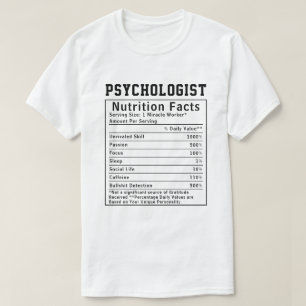 Rolig psykolog näringsfakta hälsovårdsgåva t shirt