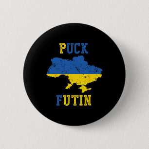 Rolig Puck Futin Jag Står Med Ukraina Fred Ukraina Knapp