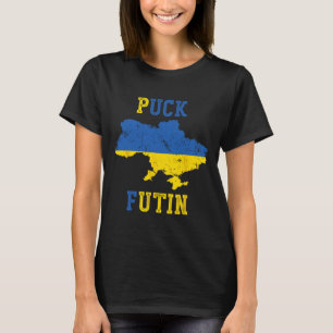 Rolig Puck Futin Jag Står Med Ukraina Fred Ukraina T Shirt