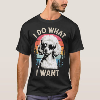 Rolig Pudel Mini Standard Pudel T Shirt