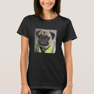 Rolig Pug Ansiktsjobb Meme Humor Suddig Foto T Shirt