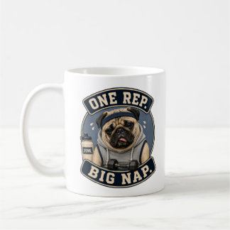 Rolig Pug Gymmug | En Rep Stor Tuppläggnings Hund  Kaffemugg