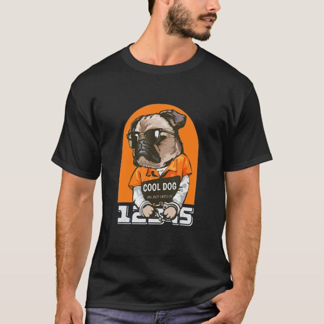 Rolig pug hund rolig t shirt (Framsida)
