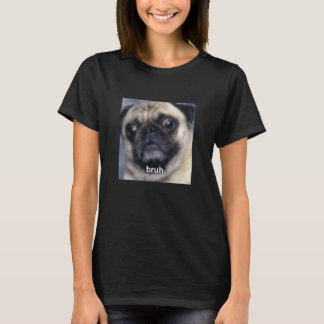 Rolig Pug Hund Suddig Meme Söt Foto T Shirt