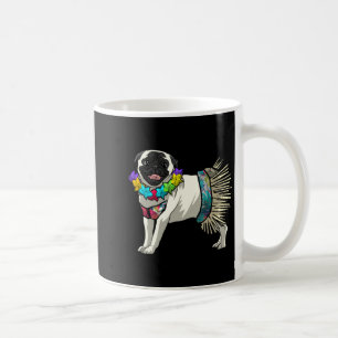 Rolig Pug Tröja - Hula Dansare Hawaii Present Män Kaffemugg