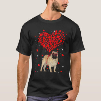 Rolig Pug-valentinpresent för husdjur och hundälsk T Shirt