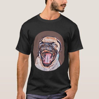 Rolig Pug Valp - Husdjur Konst T Shirt